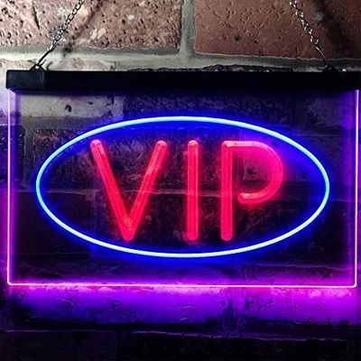 VIP Dual LED Neon Light Sign